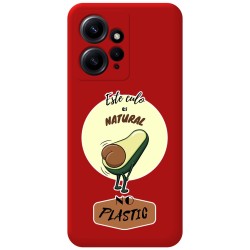 Funda Silicona Líquida Roja compatible con Xiaomi Redmi Note 12 4G diseño Culo Natural Dibujos