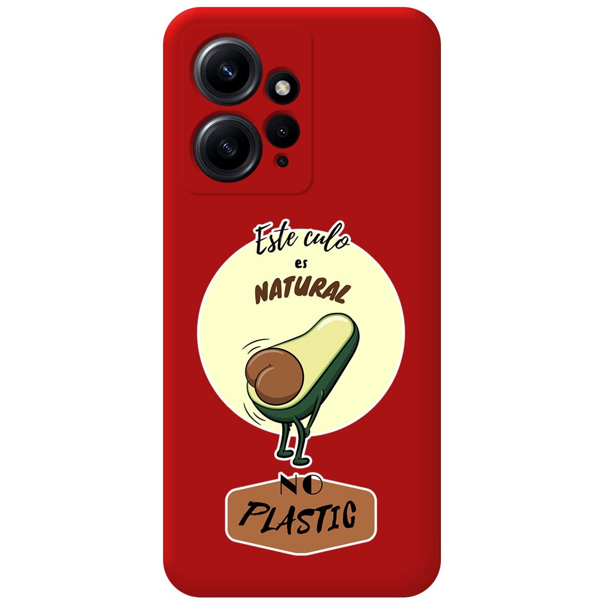 Funda Silicona Líquida Roja compatible con Xiaomi Redmi Note 12 4G diseño Culo Natural Dibujos