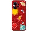 Funda Silicona Líquida Roja compatible con Xiaomi Redmi Note 12 4G diseño Espacio Dibujos