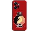 Funda Silicona Líquida Roja compatible con Xiaomi Redmi Note 12 4G diseño Mujer Escalada Dibujos
