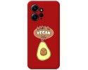 Funda Silicona Líquida Roja compatible con Xiaomi Redmi Note 12 4G diseño Vegan Life Dibujos