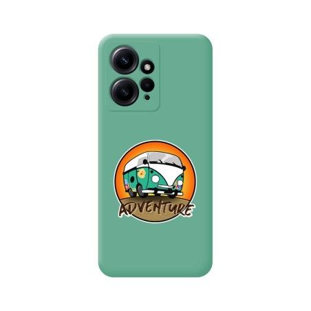 Funda Silicona Líquida Verde compatible con Xiaomi Redmi Note 12 4G diseño Adventure Dibujos