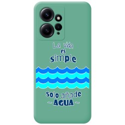 Funda Silicona Líquida Verde compatible con Xiaomi Redmi Note 12 4G diseño Agua Dibujos
