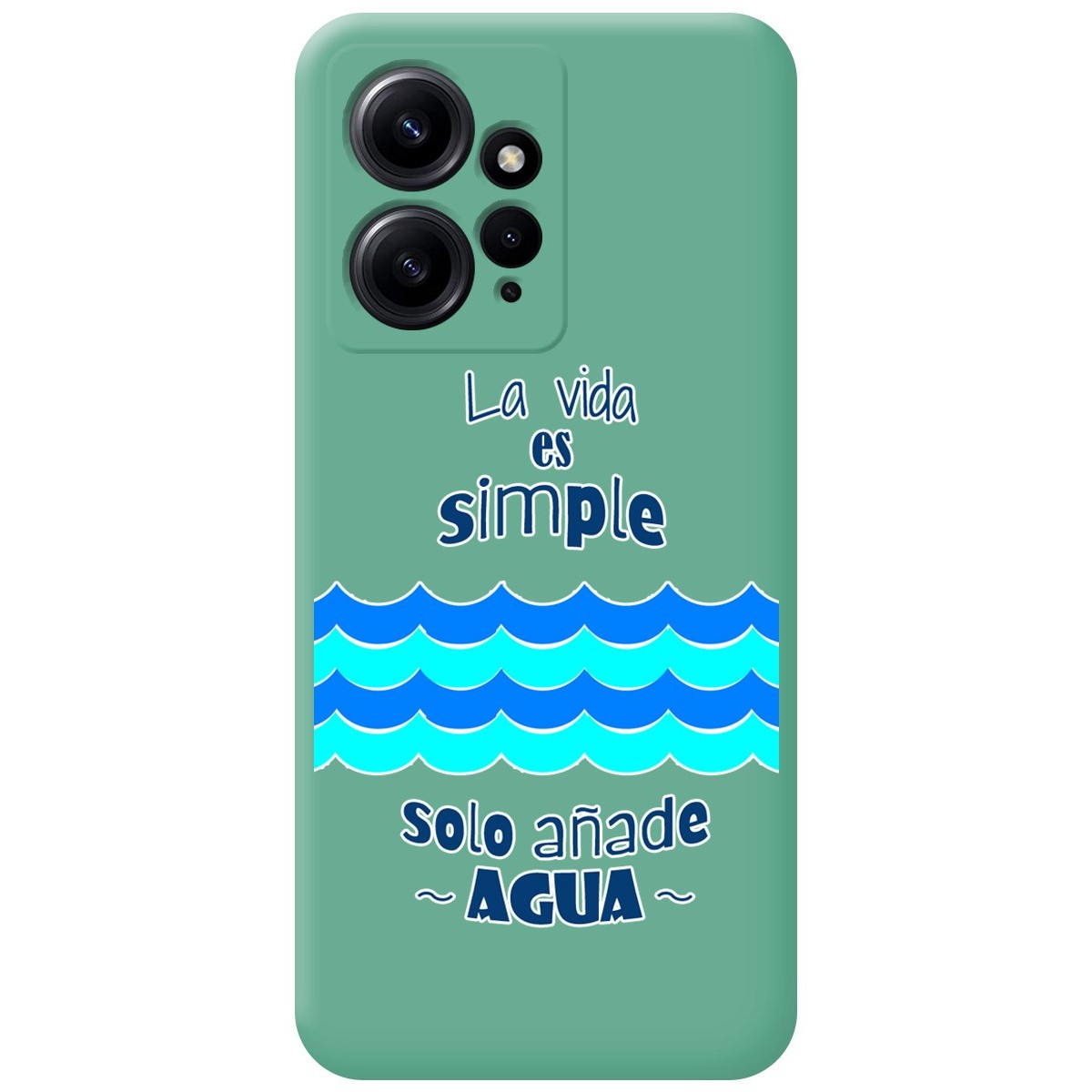 Funda Silicona Líquida Verde compatible con Xiaomi Redmi Note 12 4G diseño Agua Dibujos