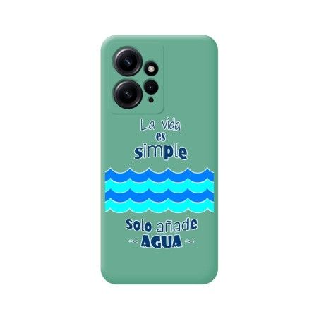 Funda Silicona Líquida Verde compatible con Xiaomi Redmi Note 12 4G diseño Agua Dibujos
