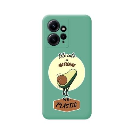 Funda Silicona Líquida Verde compatible con Xiaomi Redmi Note 12 4G diseño Culo Natural Dibujos