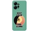 Funda Silicona Líquida Verde compatible con Xiaomi Redmi Note 12 4G diseño Hombre Escalada Dibujos