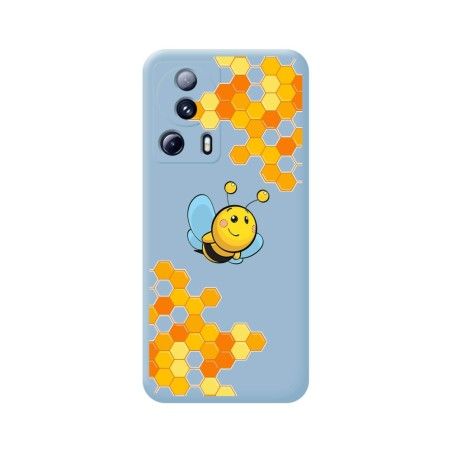Funda Silicona Líquida Azul compatible con Xiaomi 13 Lite 5G diseño Abeja Dibujos