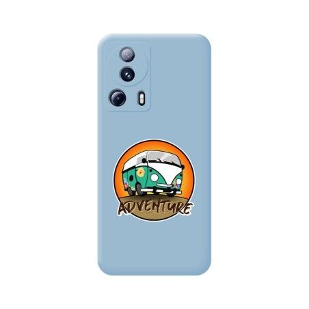 Funda Silicona Líquida Azul compatible con Xiaomi 13 Lite 5G diseño Adventure Dibujos