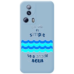 Funda Silicona Líquida Azul compatible con Xiaomi 13 Lite 5G diseño Agua Dibujos