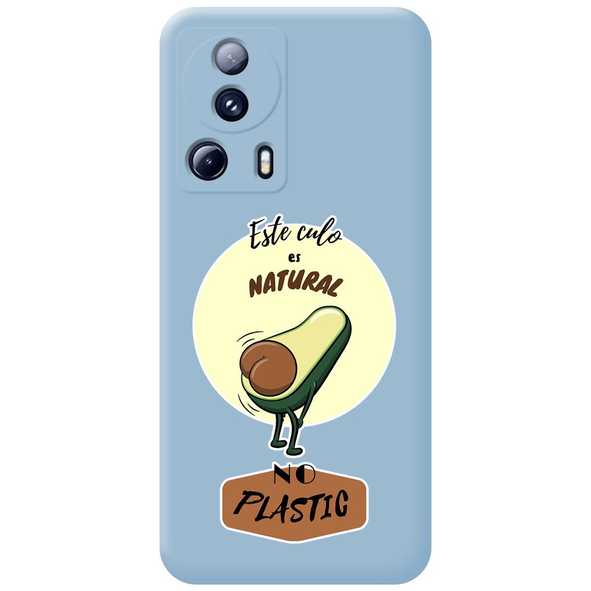 Funda Silicona Líquida Azul compatible con Xiaomi 13 Lite 5G diseño Culo Natural Dibujos