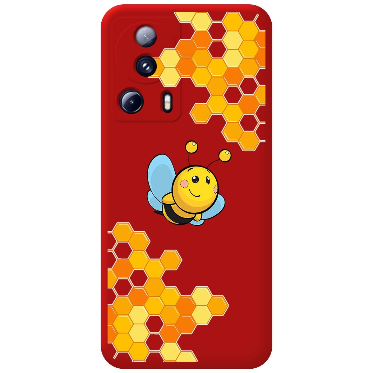 Funda Silicona Líquida Roja compatible con Xiaomi 13 Lite 5G diseño Abeja Dibujos