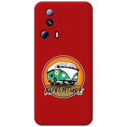 Funda Silicona Líquida Roja compatible con Xiaomi 13 Lite 5G diseño Adventure Dibujos