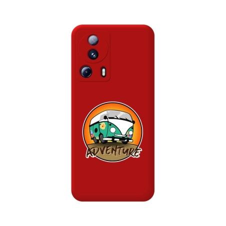 Funda Silicona Líquida Roja compatible con Xiaomi 13 Lite 5G diseño Adventure Dibujos
