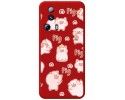 Funda Silicona Líquida Roja compatible con Xiaomi 13 Lite 5G diseño Cerdos Dibujos