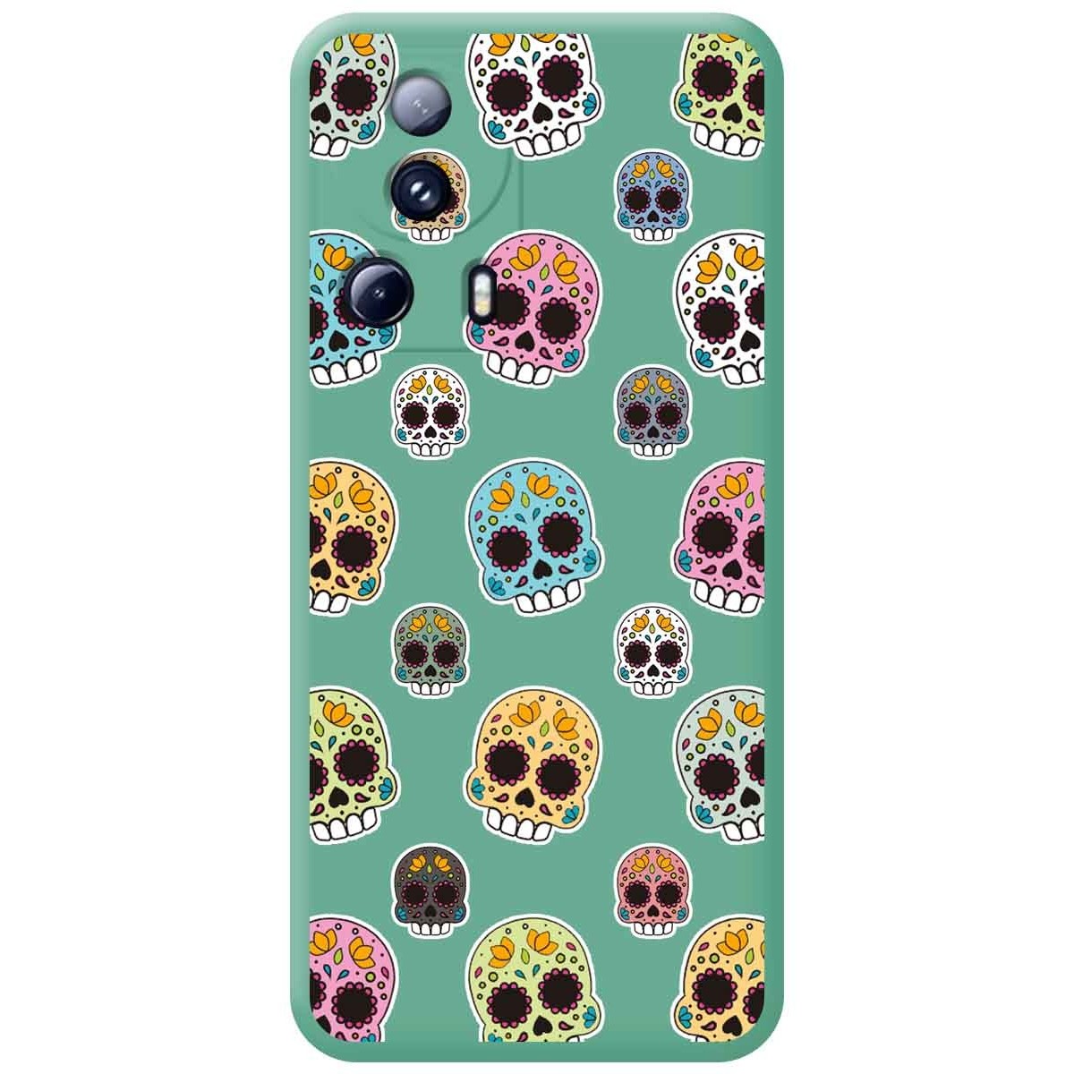 Funda Silicona Líquida Verde compatible con Xiaomi 13 Lite 5G diseño Catrina Dibujos