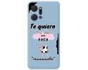 Funda Silicona Líquida Azul para Huawei Honor X7a diseño Vaca Dibujos