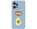Funda Silicona Líquida Azul para Huawei Honor X7a diseño Vegan Life Dibujos