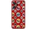 Funda Silicona Líquida Roja para Huawei Honor X7a diseño Catrina Dibujos