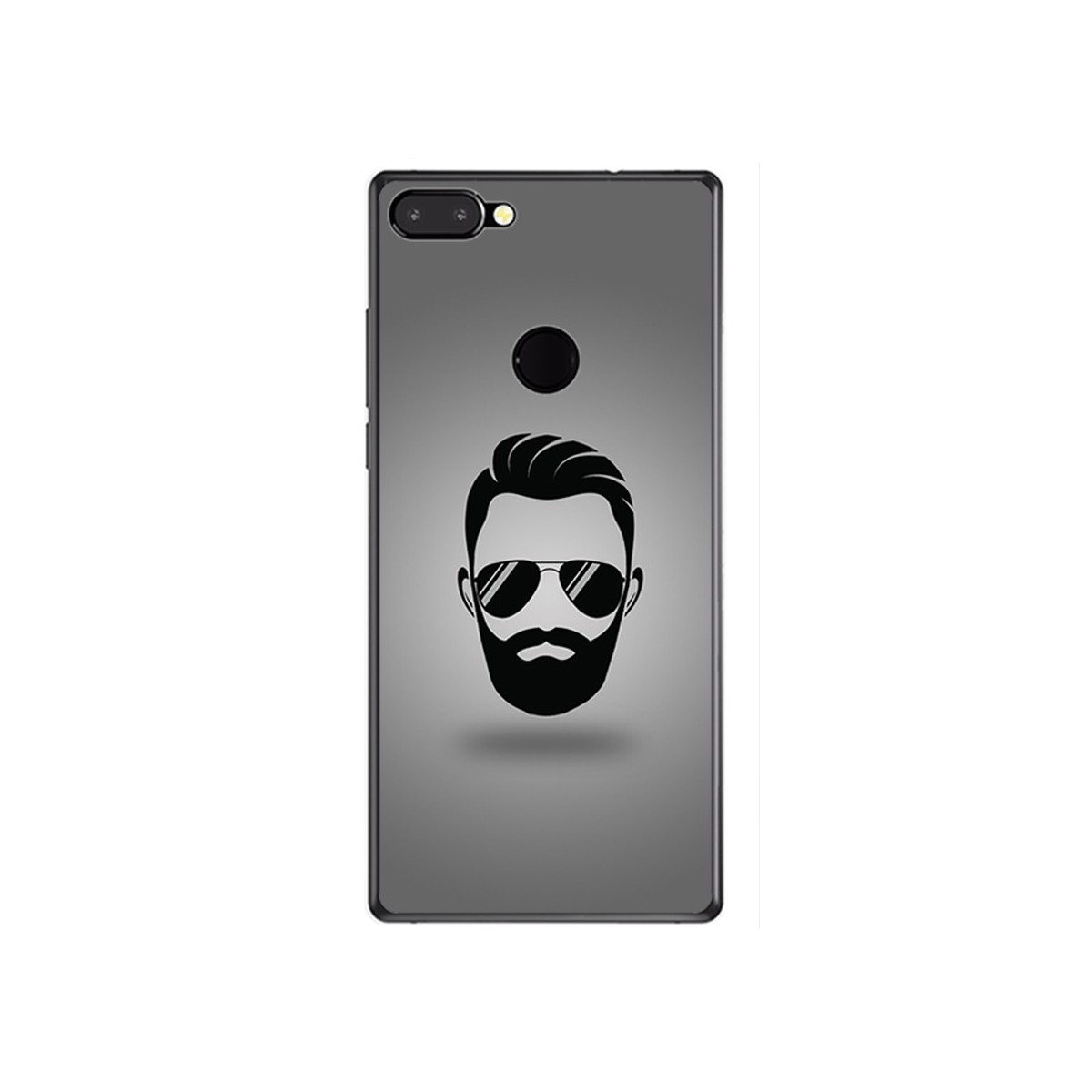 Funda Gel Tpu para Vernee Mix 2 Diseño Barba Dibujos