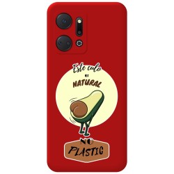 Funda Silicona Líquida Roja para Huawei Honor X7a diseño Culo Natural Dibujos