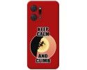 Funda Silicona Líquida Roja para Huawei Honor X7a diseño Mujer Escalada Dibujos