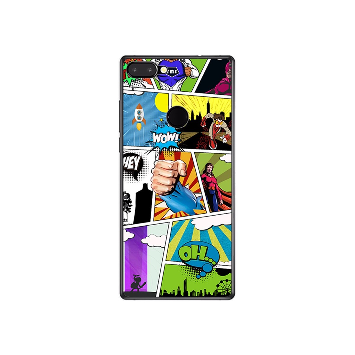 Funda Gel Tpu para Vernee Mix 2 Diseño Comic Dibujos