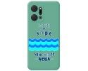 Funda Silicona Líquida Verde para Huawei Honor X7a diseño Agua Dibujos