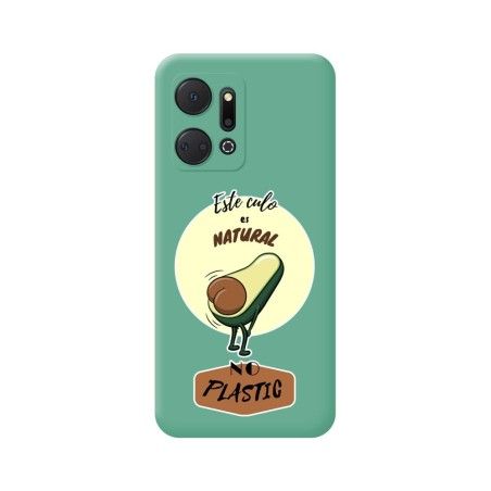 Funda Silicona Líquida Verde para Huawei Honor X7a diseño Culo Natural Dibujos