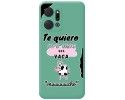 Funda Silicona Líquida Verde para Huawei Honor X7a diseño Vaca Dibujos