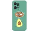 Funda Silicona Líquida Verde para Huawei Honor X7a diseño Vegan Life Dibujos