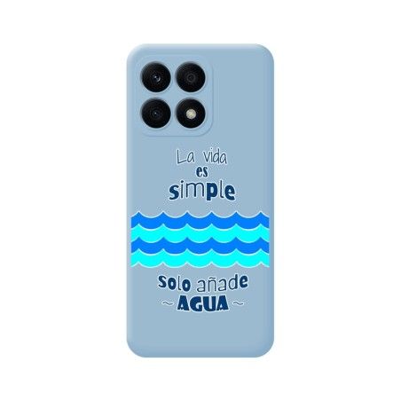 Funda Silicona Líquida Azul para Huawei Honor X8a diseño Agua Dibujos