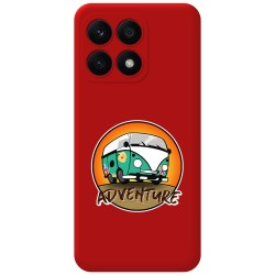 Funda Silicona Líquida Roja para Huawei Honor X8a diseño Adventure Dibujos