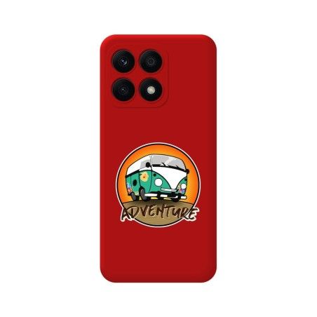 Funda Silicona Líquida Roja para Huawei Honor X8a diseño Adventure Dibujos