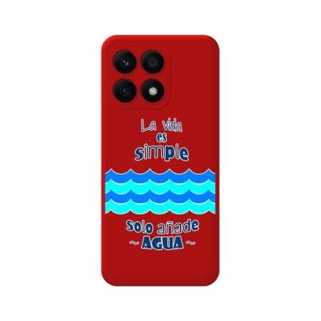 Funda Silicona Líquida Roja para Huawei Honor X8a diseño Agua Dibujos