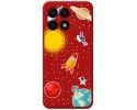 Funda Silicona Líquida Roja para Huawei Honor X8a diseño Espacio Dibujos