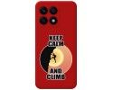 Funda Silicona Líquida Roja para Huawei Honor X8a diseño Hombre Escalada Dibujos