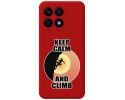 Funda Silicona Líquida Roja para Huawei Honor X8a diseño Mujer Escalada Dibujos