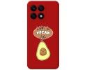 Funda Silicona Líquida Roja para Huawei Honor X8a diseño Vegan Life Dibujos