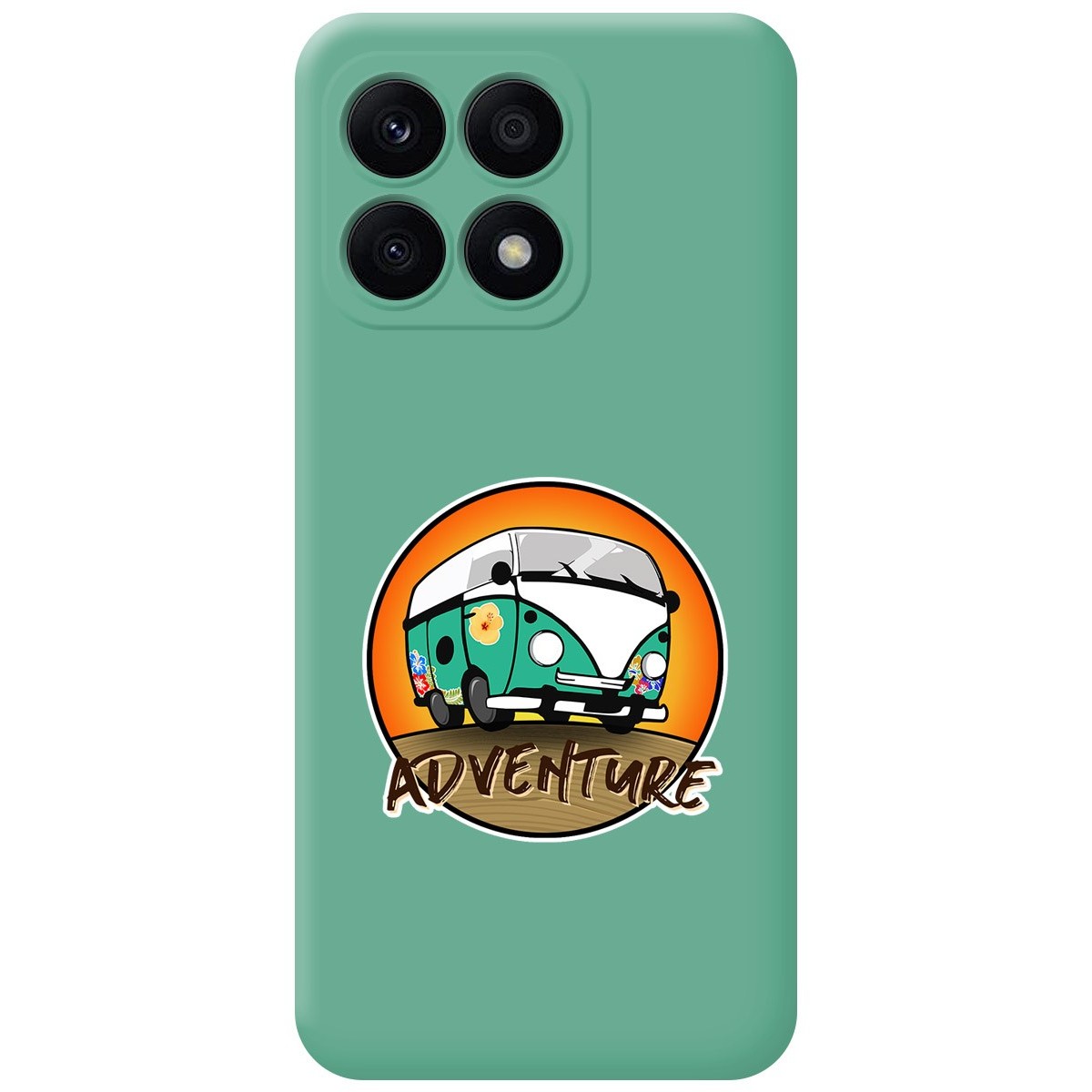 Funda Silicona Líquida Verde para Huawei Honor X8a diseño Adventure Dibujos