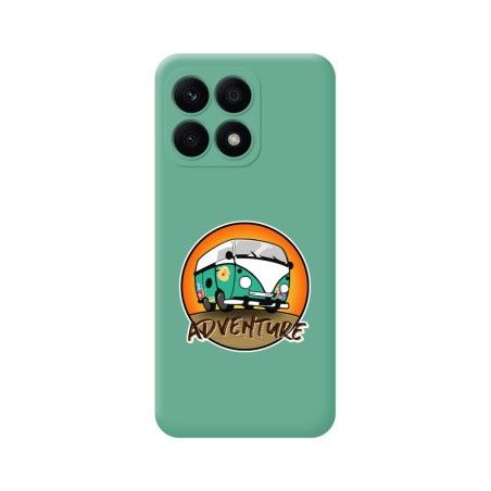 Funda Silicona Líquida Verde para Huawei Honor X8a diseño Adventure Dibujos