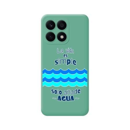Funda Silicona Líquida Verde para Huawei Honor X8a diseño Agua Dibujos