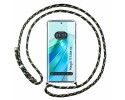 Funda Colgante Transparente para Huawei Honor Magic 5 Lite 5G con Cordon Verde / Dorado