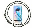 Funda Colgante Transparente para Huawei Honor X8a con Cordon Verde / Dorado