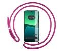 Funda Colgante Transparente compatible con Xiaomi 13 5G con Cordon Rosa Fucsia