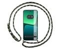 Funda Colgante Transparente compatible con Xiaomi 13 5G con Cordon Verde / Dorado