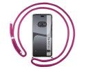 Funda Colgante Transparente compatible con Xiaomi 13 Lite 5G con Cordon Rosa Fucsia