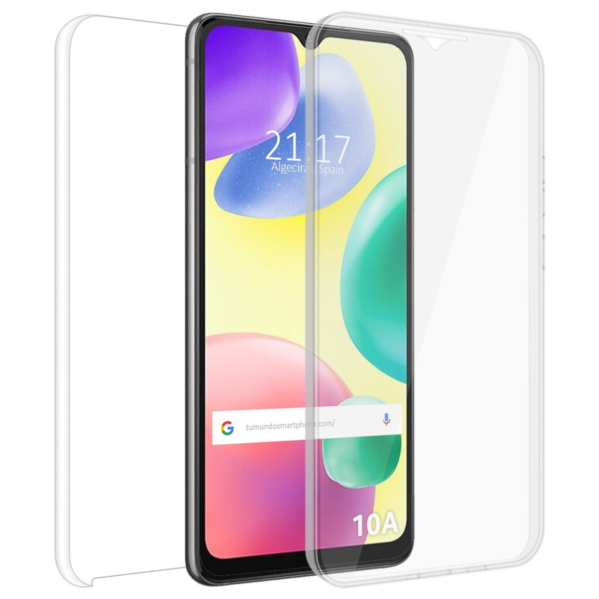 Funda Doble Transparente Pc + Tpu Full Body 360 compatible con Xiaomi Redmi 10A