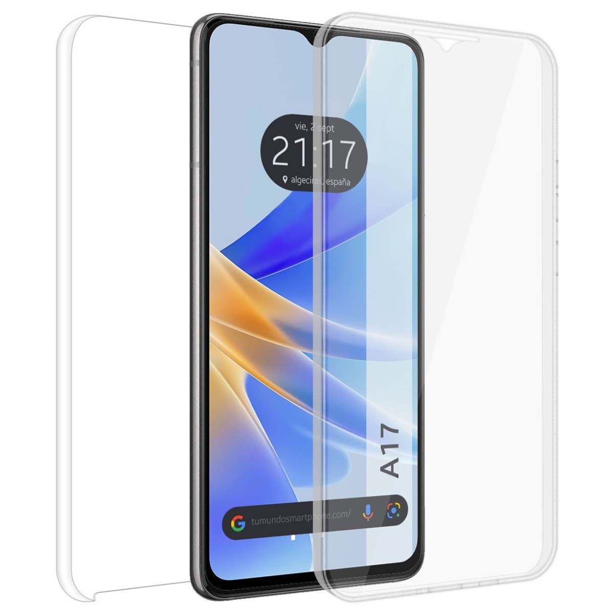 Funda Doble Transparente Pc + Tpu Full Body 360 para Oppo A17