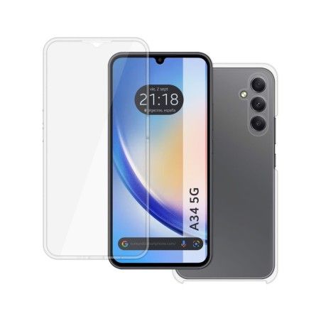 Funda Doble Transparente Pc + Tpu Full Body 360 para Samsung Galaxy A34 5G